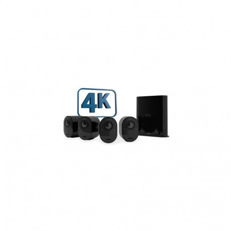 Arlo Ultra 2 Outdoor Security Camera, 4-pack black