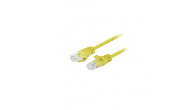 PATCHCORD CAT.6 UTP 0.5M YELLOW FLUKE PASSED LANBERG 10-PACK