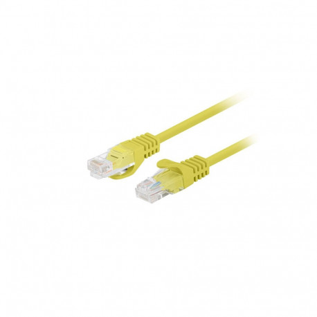 PATCHCORD CAT.6 UTP 0.25M YELLOW FLUKE PASSED LANBERG 10-PACK