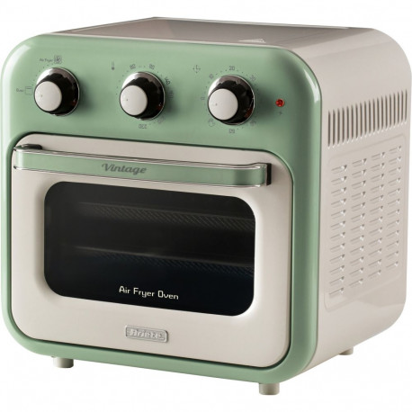 Heißluftfritteuse und Mini-Ofen 3in1 Vintage Green (weiß/hellgrün, 1.350 Watt, Garraum 16 Liter, mit