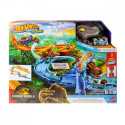 Car track Hot Wheels RacerVerse Jurassic World Crash and Splash Track Set