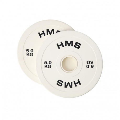 Olympic Bumper Plates 2x5kg valge HMS CBRS50