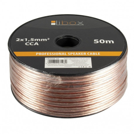 Audio Cable - Libox 2x1,50mm Lb0008-50 50m Transparent