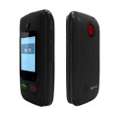 eSTAR Digni Flip 6,1 cm (2,4") 102 g must, punane seenioritele telefon