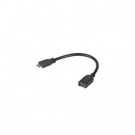 Akyga AK-AD-30 cable gender changer USB A Micro-USB B Black