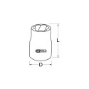 KS Tools 913.3864 Impact socket Black