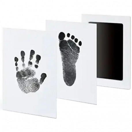 DA83 NIEBRUDZĄCY ODCISK RĄCZKI STÓPKI 10x15,3 CM BLACK