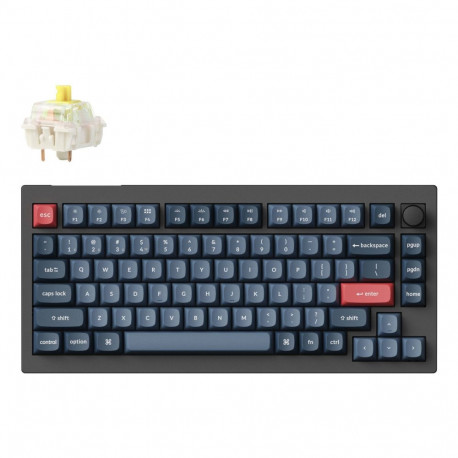 Keychron V1 Max RGB - US Layout - Hot-Swappable Gateron Jupiter Banana Wireless Keyboard