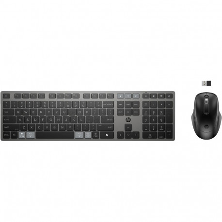 HP 725 Wireless Mouse Keyboard Combo - Multi-Device, Dual-Mode, Programmable, Rechargeable, 4000 dpi