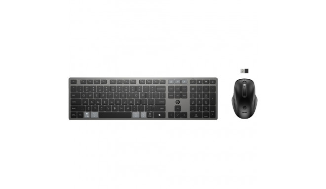 HP 725 Wireless Mouse Keyboard Combo - Multi-Device, Dual-Mode, Programmable, Rechargeable, 4000 dpi