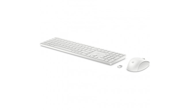 HP 655 Wireless Mouse Keyboard Combo, spill resistant - White - US ENG