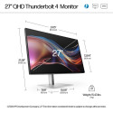 HP 727pu Series 7 Pro QHD Charging Monitor - 27" 2560x1440 QHD 400-nit 120Hz AG, IPS Black HDR 400, 