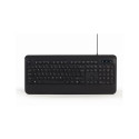 Gembird KB-UML-03 Slim multimedia keyboard with RGB backlight black US layout