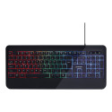 Gembird KB-UML-03 Slim multimedia keyboard with RGB backlight black US layout