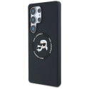 Case Karl Lagerfeld silikoon topeltpead ja ring MagSafe Samsung Galaxy S25 Ultra must