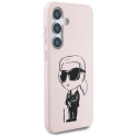 Case Karl Lagerfeld Silicone Graffiti Ikonik Printed Logo MagSafe for Samsung Galaxy S25 pink