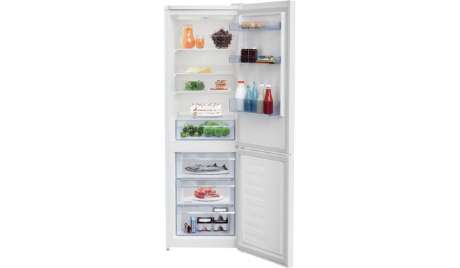 BEKO Refrigerator | RCSA366K40WN | Energy efficiency class E | Free standing | Combi | Height 185.2 