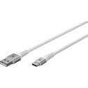 Goobay USB-C to USB-A ülipehme tekstiilkaabel metallist pistikutega | 74531