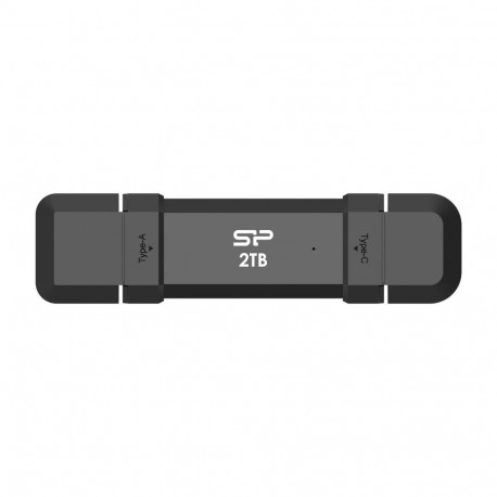 Silicon Power kaasaskantav väline SSD DS72 2000 GB USB Type-A/USB Type-C 3.2 Gen 2 must