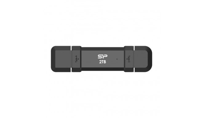 Silicon Power kaasaskantav väline SSD DS72 2000 GB USB Type-A/USB Type-C 3.2 Gen 2 must