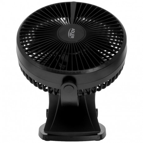 Adler laetav klambriga lauaventilaator AD 7342 5W 15.5cm 3 kiirust ostsillatsioon, must