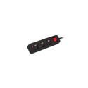 Lanberg PS1 pikendusjuhe 3 pistikupesa 3m must (PS1-03E-0300-BK)