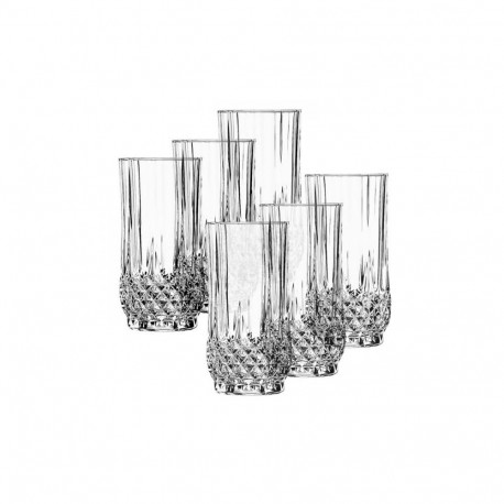 Crystal glasses LONGCHAMP, tall, 360 ml, 6 pcs.