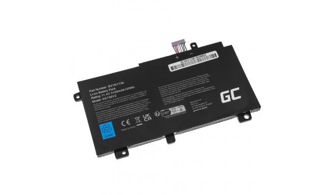 Green Cell aku B31N1726 Asus TUF Gaming FX504 FX504G FX505 FX505D FX505G A15 FA506 A17 FA706 jaoks