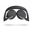 JABRA Evolve2 65 Flex MS Stereo on-ear Bluetooth juhtmevabad aktiivse mürasummutusega USB-C must juh