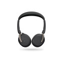 JABRA Evolve2 65 Flex MS Stereo on-ear Bluetooth juhtmevabad aktiivse mürasummutusega USB-C must juh