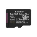 Kingston Technology 128GB microSDXC Canvas Select Plus Gen3 150MB/s A1 kaart + adapter