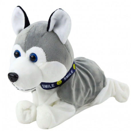 interaktiivne patareitoitega plüüshusky, liigub ja teeb hääli