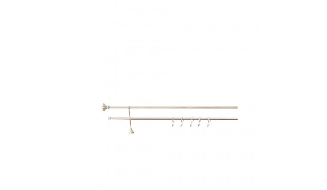 DOUBLE CURT RAIL SET. IVORY D19 180 CM
