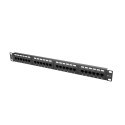 PATCH PANEL 24 PORT 1U 19" CAT.6 UTP BLACK LANBERG