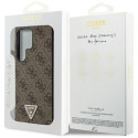 Guess GUHCS24LPGS4TDW S24 Ultra S928 pruun kõvakorpus Grip Stand 4G kolmnurkne strass