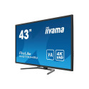 IIYAMA X4373UHSU-B1 43-tolline UW VA 3840x2160 UHD 400cd/m2 3ms HDR400 2xHDMI DP USB-HUB PBP PIP kau