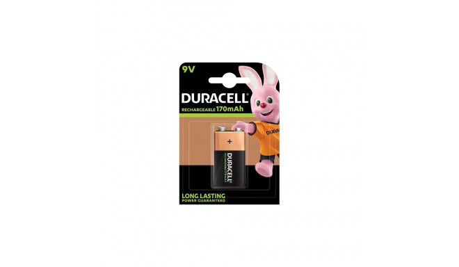 Battery - Duracell 9V Rechargeable 170 mAh 400 Cycles