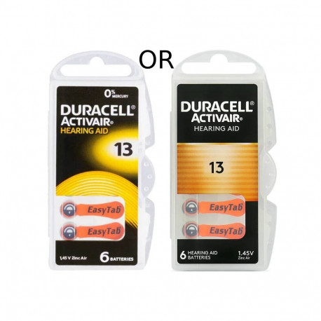 Hearing Aid Battery - Duracell 13 Activair Zinc-Air 1.45V Mercury-Free