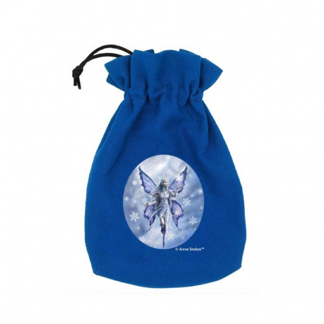 Gaming Accessory - Anne Stokes Snow Fairy Dice Bag Cotton Fabric 16.5x12.3 cm