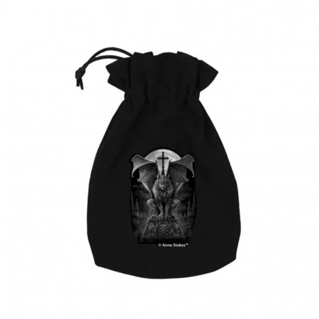 Dice Bag - Anne Stokes Gargoyle Cotton 16.5x12.3 cm Waxed Drawstrings