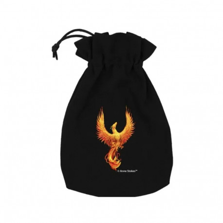 Gaming Accessory - Anne Stokes Phoenix Dice Bag 16.5x12.3cm Cotton