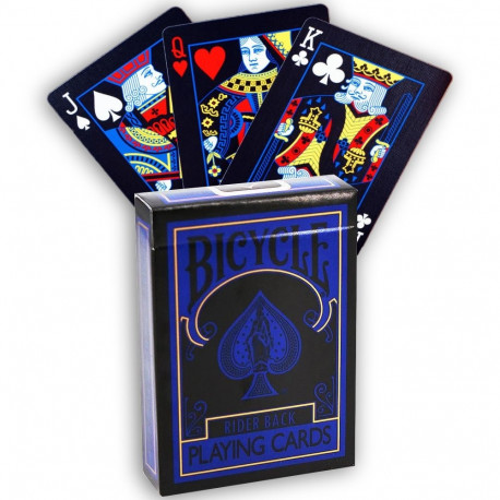 Playing Cards - Bicycle Rider Back Reverse 52 Cards 2 Jokers Blue Black