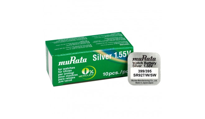 Battery - Murata 395/399 SR927SW 1.55V Silver Oxide 10 Pack