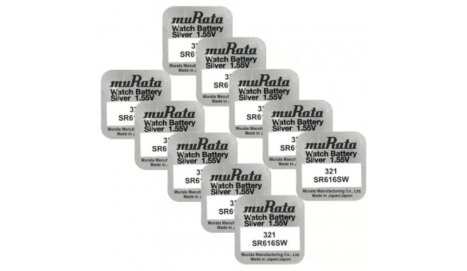 Battery - Murata 321 SR616SW 1.55V Silver Oxide Pack of 10