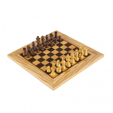 Chess Set - Manopoulos Olive Burl 40x40cm Staunton Pieces