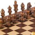 Chess Set - Manopoulos Walnut Oak 40x40cm Staunton Weighted Pieces