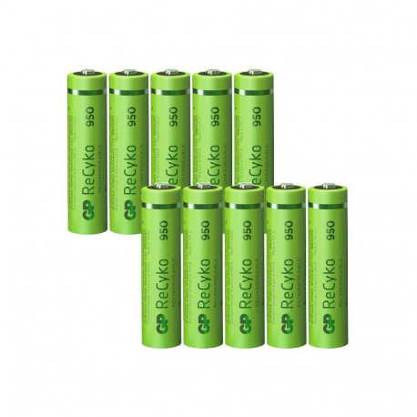 Battery - GP ReCyko R03 AAA 950mAh NiMH Rechargeable 10 Pack