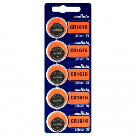 Battery - Murata CR1616 Lithium Coin Battery 3V 16mm x 1.6mm 5 pcs