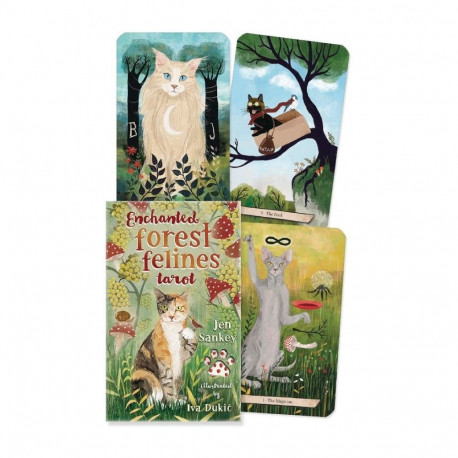 Tarot Deck - Llewellyn Enchanted Forest Felines 78 Cards 13x8x4.5 cm