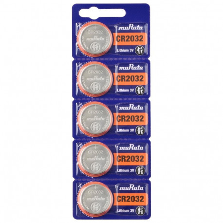 Battery - Murata CR2032 Lithium 3V 20mm x 3.2mm 5 pcs